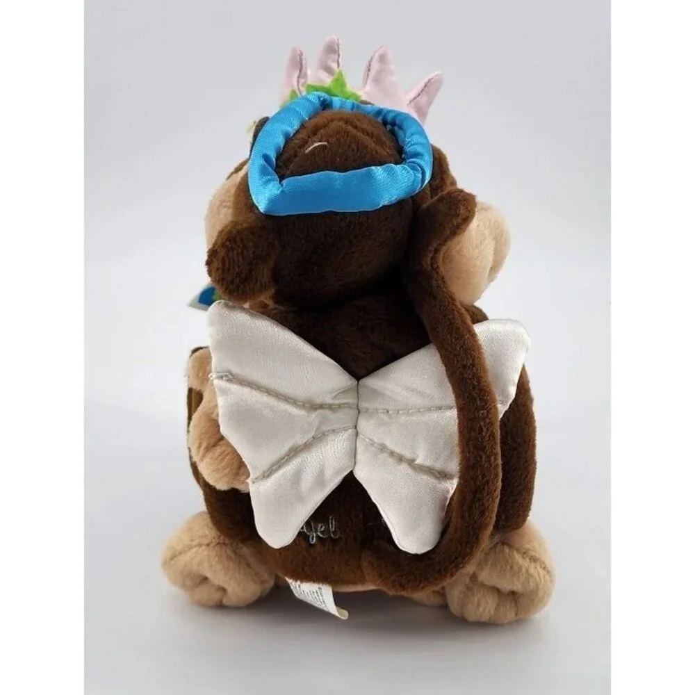 Vtg Y2K 2001 Floppy Friends Best Friends Forever Monkey Plush Duo Angel/Princess